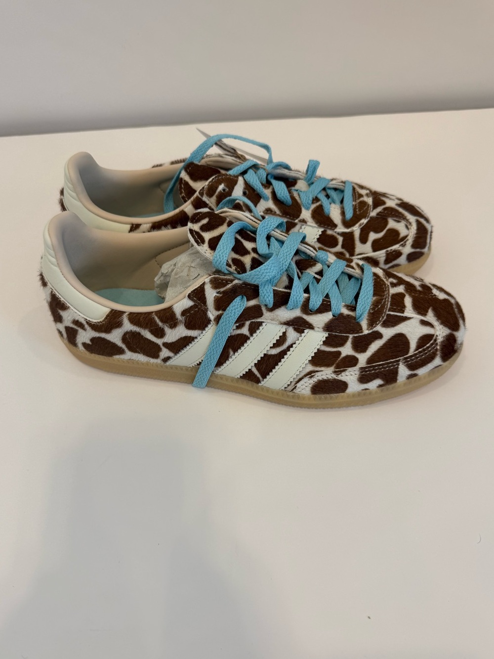 NWT adidas Samba OG Giraffe Print Cow Fur Leather Women’s 8 Sneakers Streetwear - Picture 2 of 7